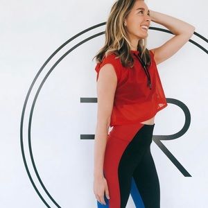 MICHI Cycling shorts + Mesh hoodie tee